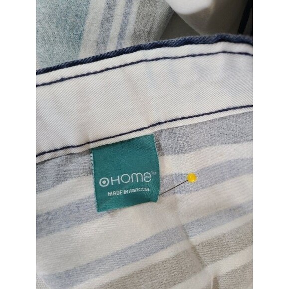 Home Crew Stripe Cotton Shower Curtain 100% Cotton Fabric Home Decor - Picture 4 of 5